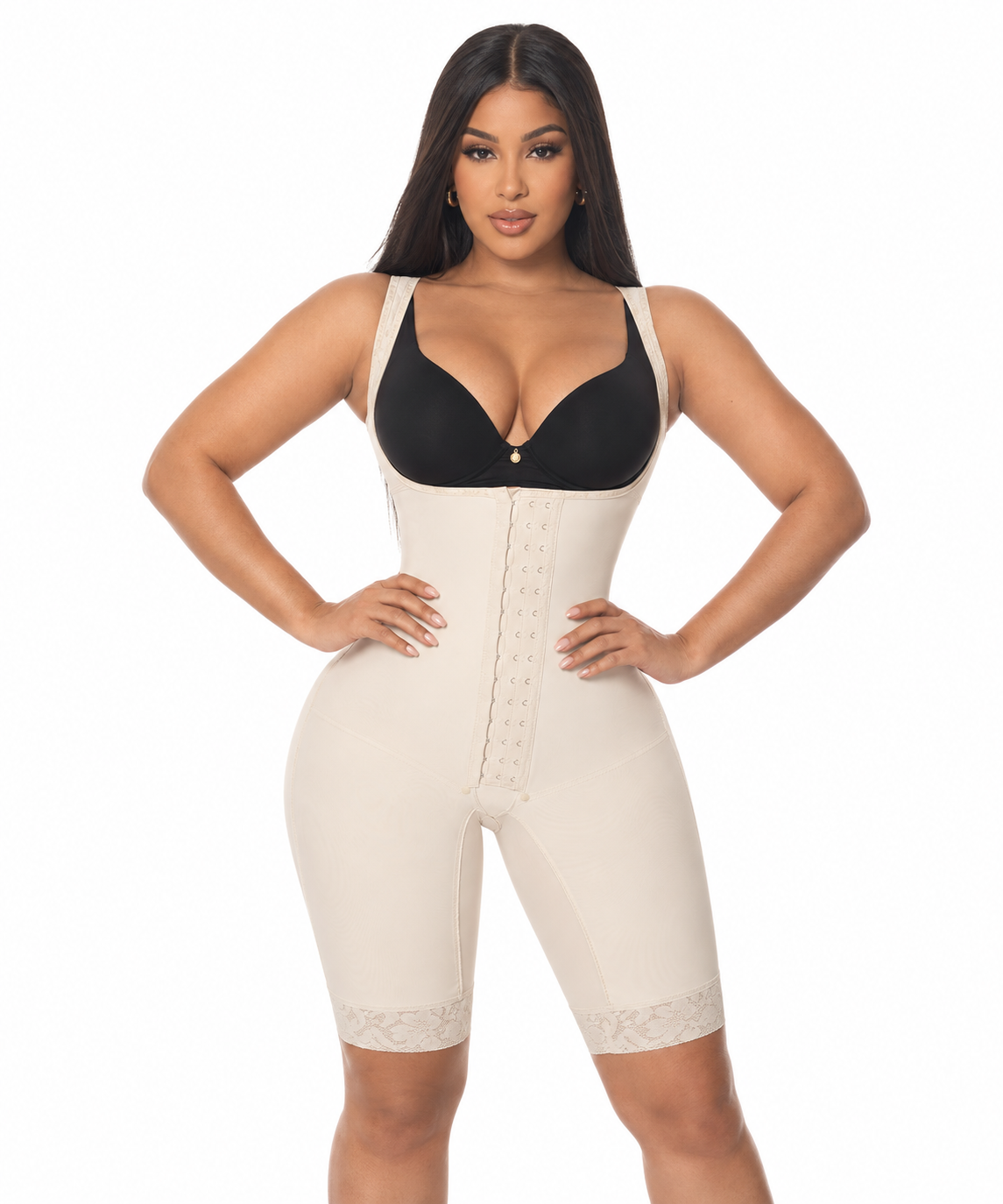 C-029 Beige Trusa Lycra Knee Central Brooch