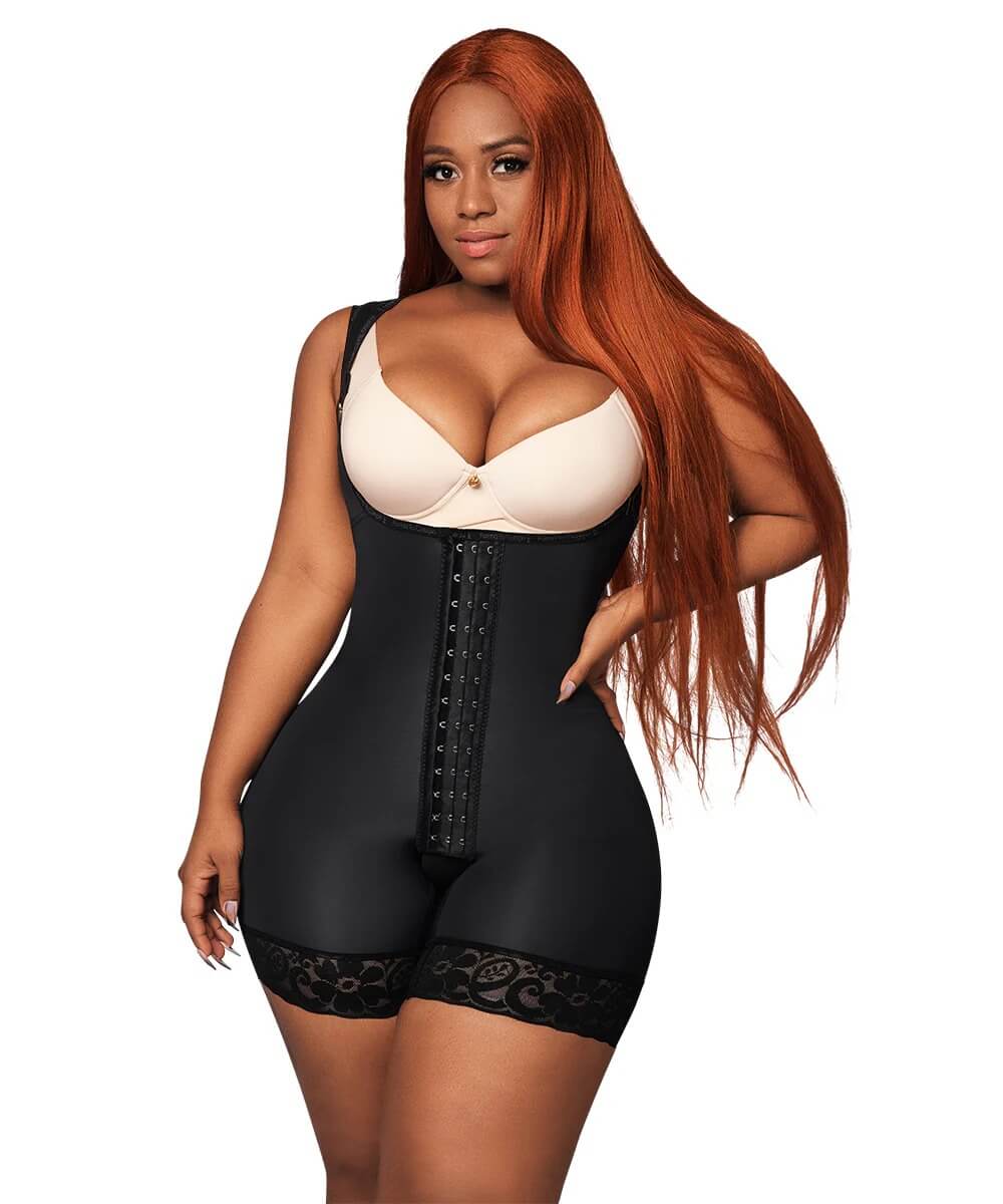 Faja postoperatoria con broches frontales:  Ajuste progresivo y soporte ( REF. C-002 )