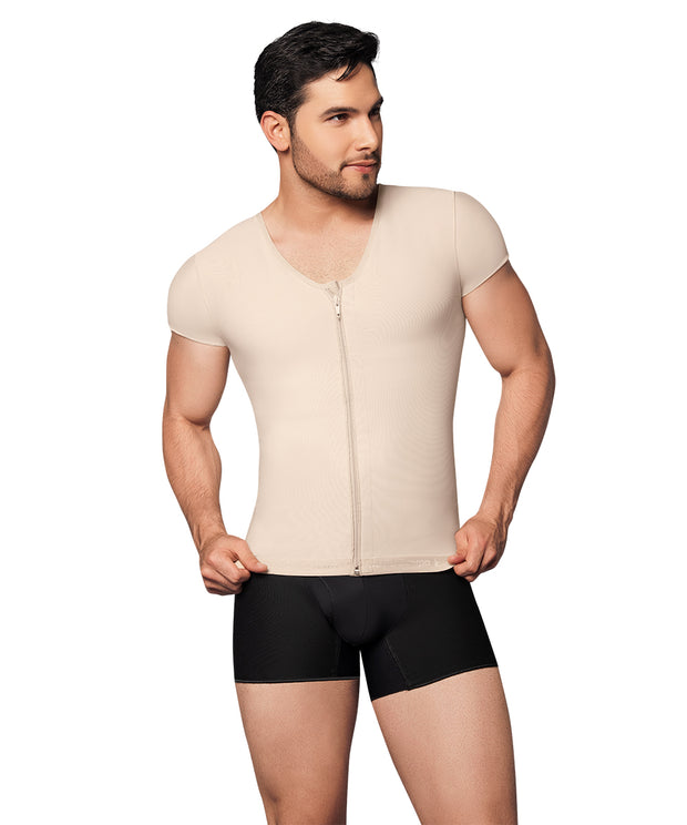 Faja Chaleco Postquirúrgica para Hombre : Control Abdominal para Uso Diario ( Ref. H-002 / H-005 )