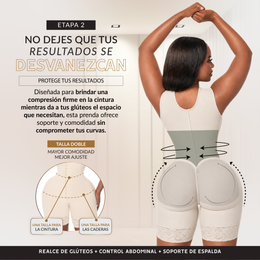 Mid-Leg Girdle with Sleeveless Bra (LUXBBL-093)