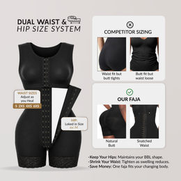 Faja Luxury Queen BBL con doble tallaje para cintura pequeña y caderas anchas( Luxbbl-293 )