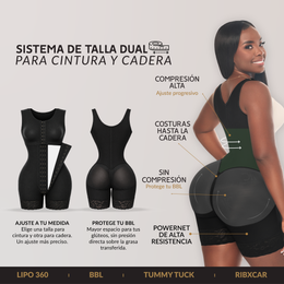 Faja Luxury Queen BBL con doble tallaje para cintura pequeña y caderas anchas( Luxbbl-293 )
