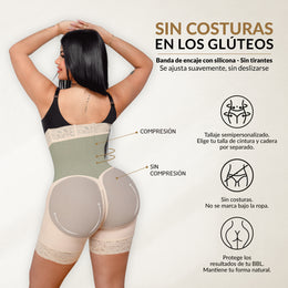 Faja Colombiana Luxury Queen:  Faja con Varillas de Tercera Etapa para Definición de Cintura ( Ref. LUXI-051 / LUXI-251 )