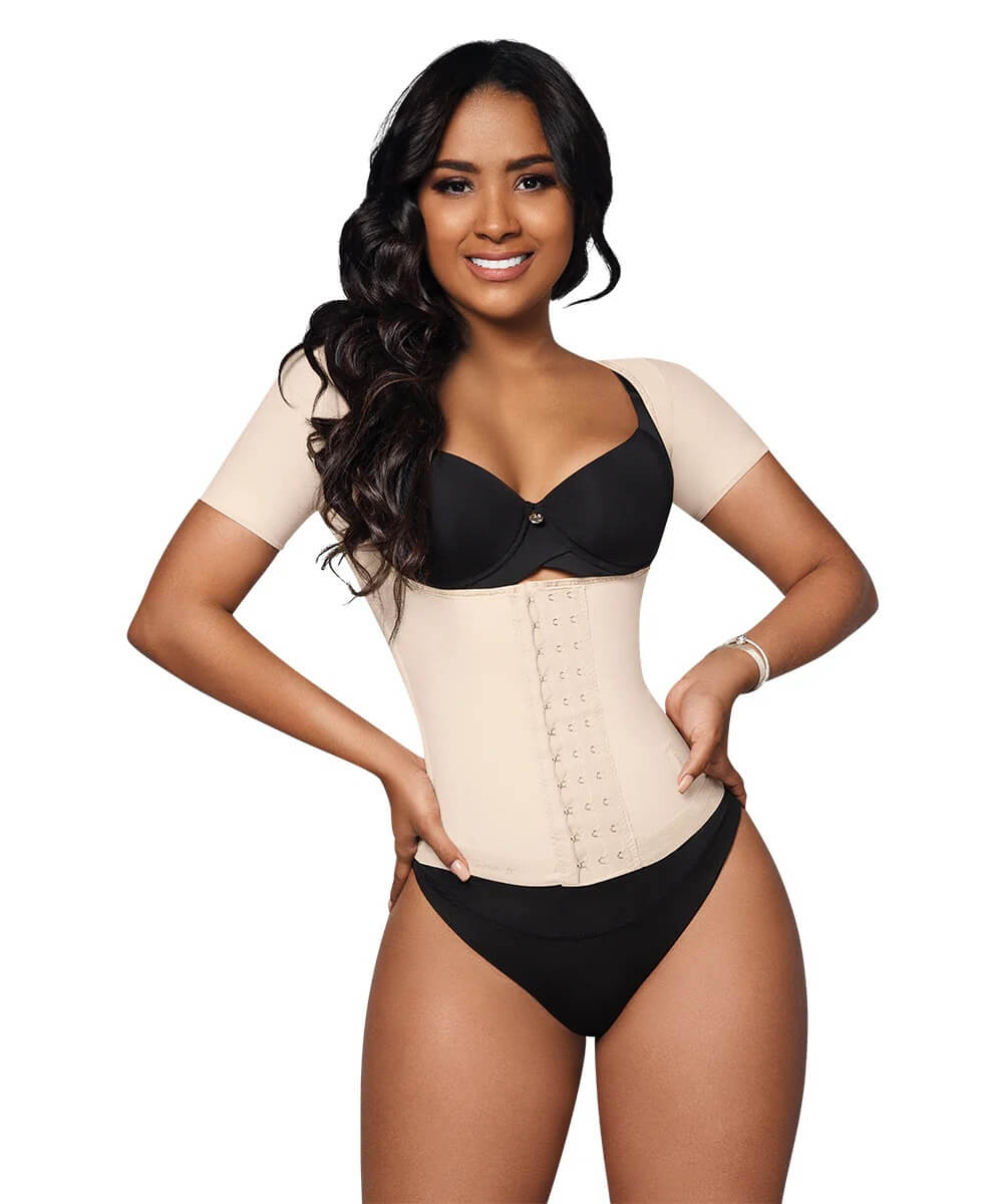 Cinturilla Colombiana con Mangas : Waist Trainer con Posture Control ( Ref. O-062 / O-066)
