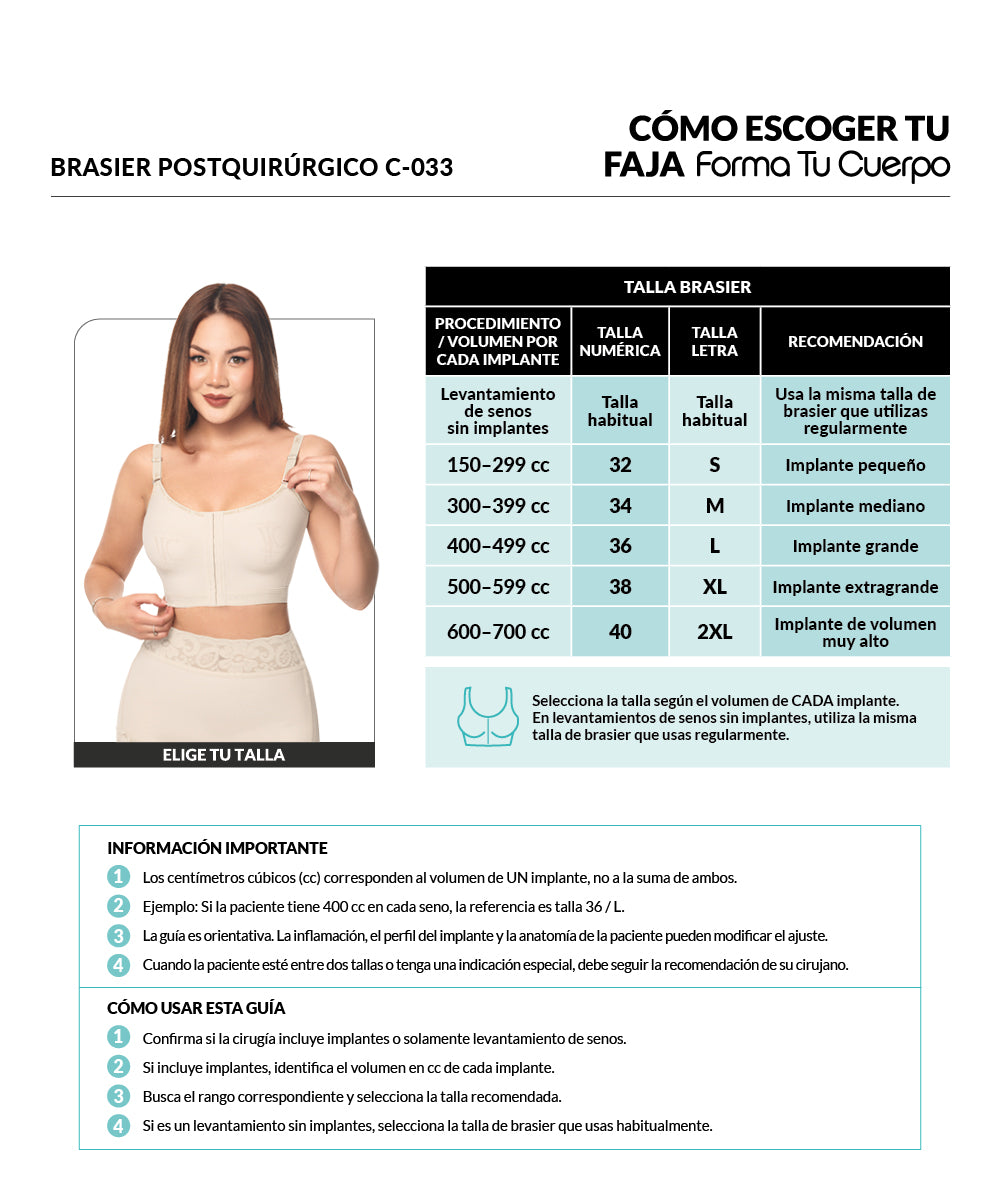 Guía de tallas de este producto
