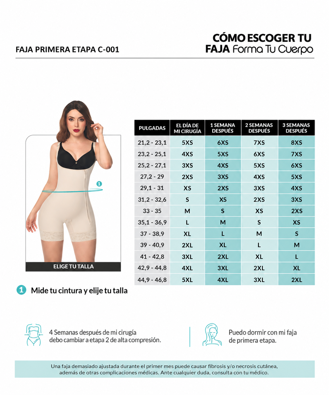 Guía de tallas de este producto