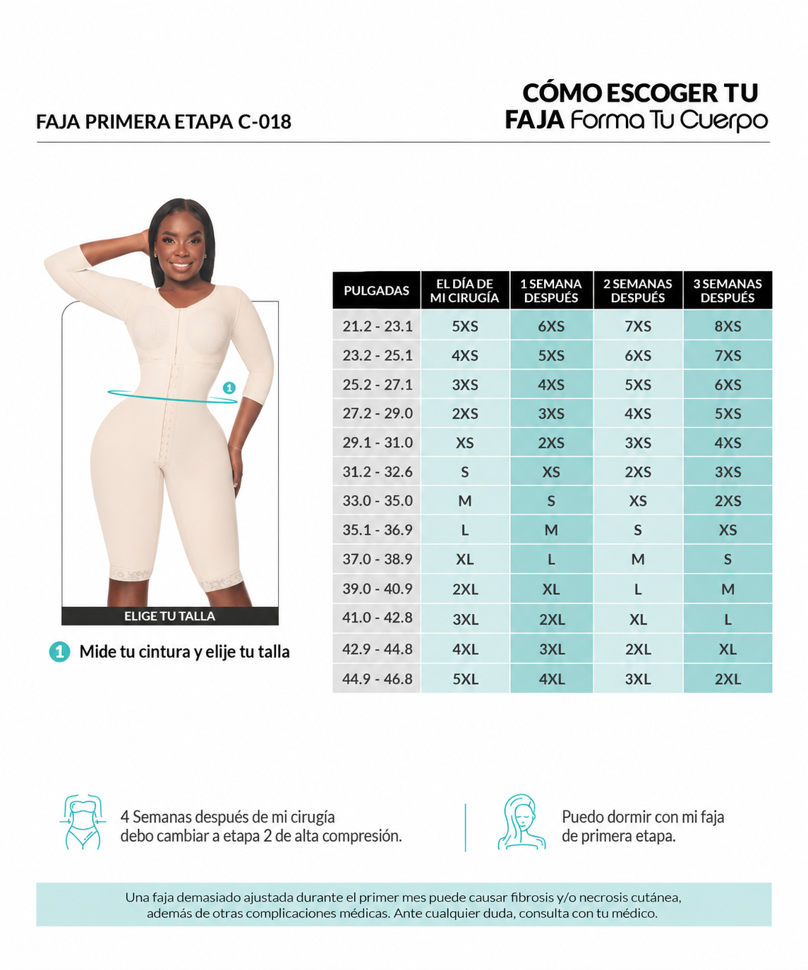 Guía de tallas de este producto