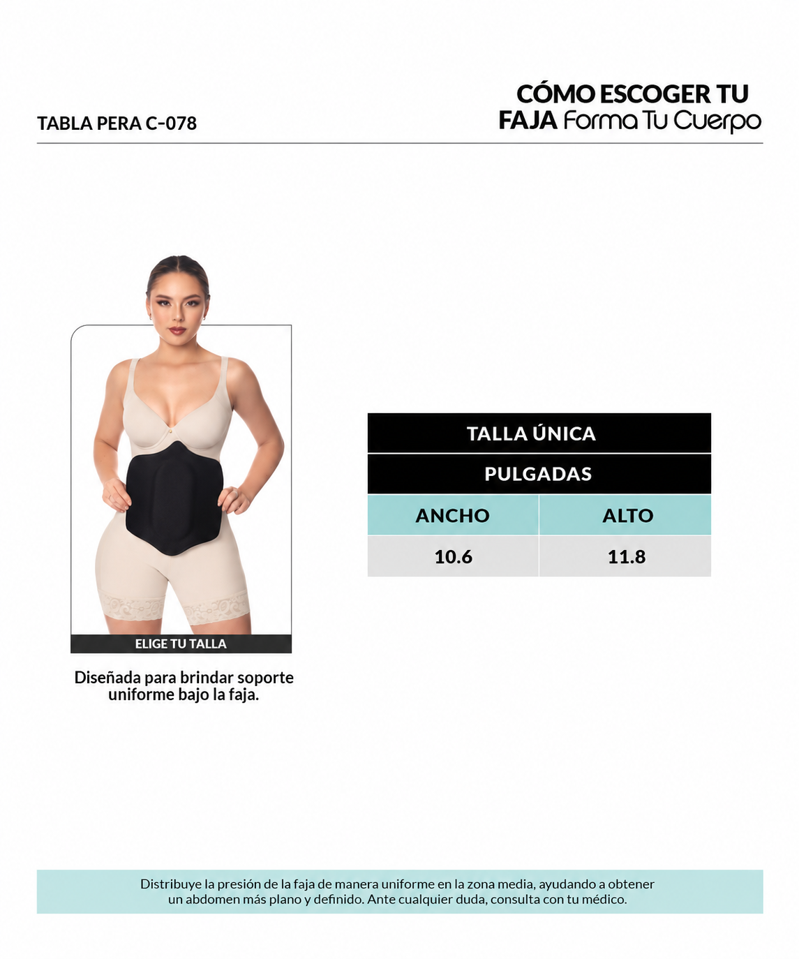 Guía de tallas de este producto