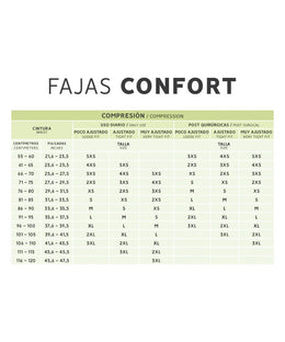 Faja postoperatoria con broches frontales:  Ajuste progresivo y soporte ( REF. C-002- C-102 )