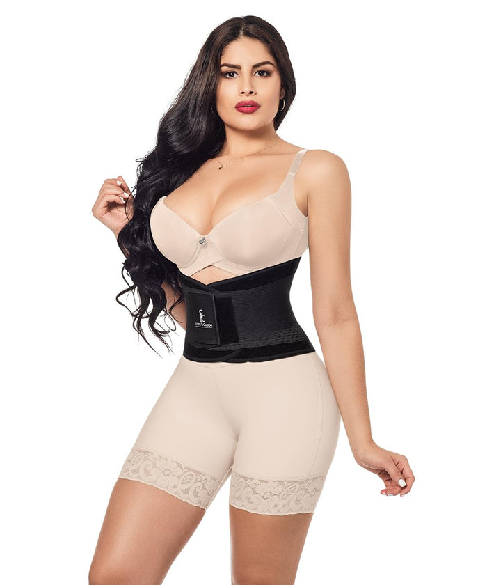 Waist trainer deportivo con soporte lumbar ajustable, diseñado para moldear la cintura, controlar el abdomen, mejorar la postura y brindar soporte a la espalda durante entrenamientos y uso diario.