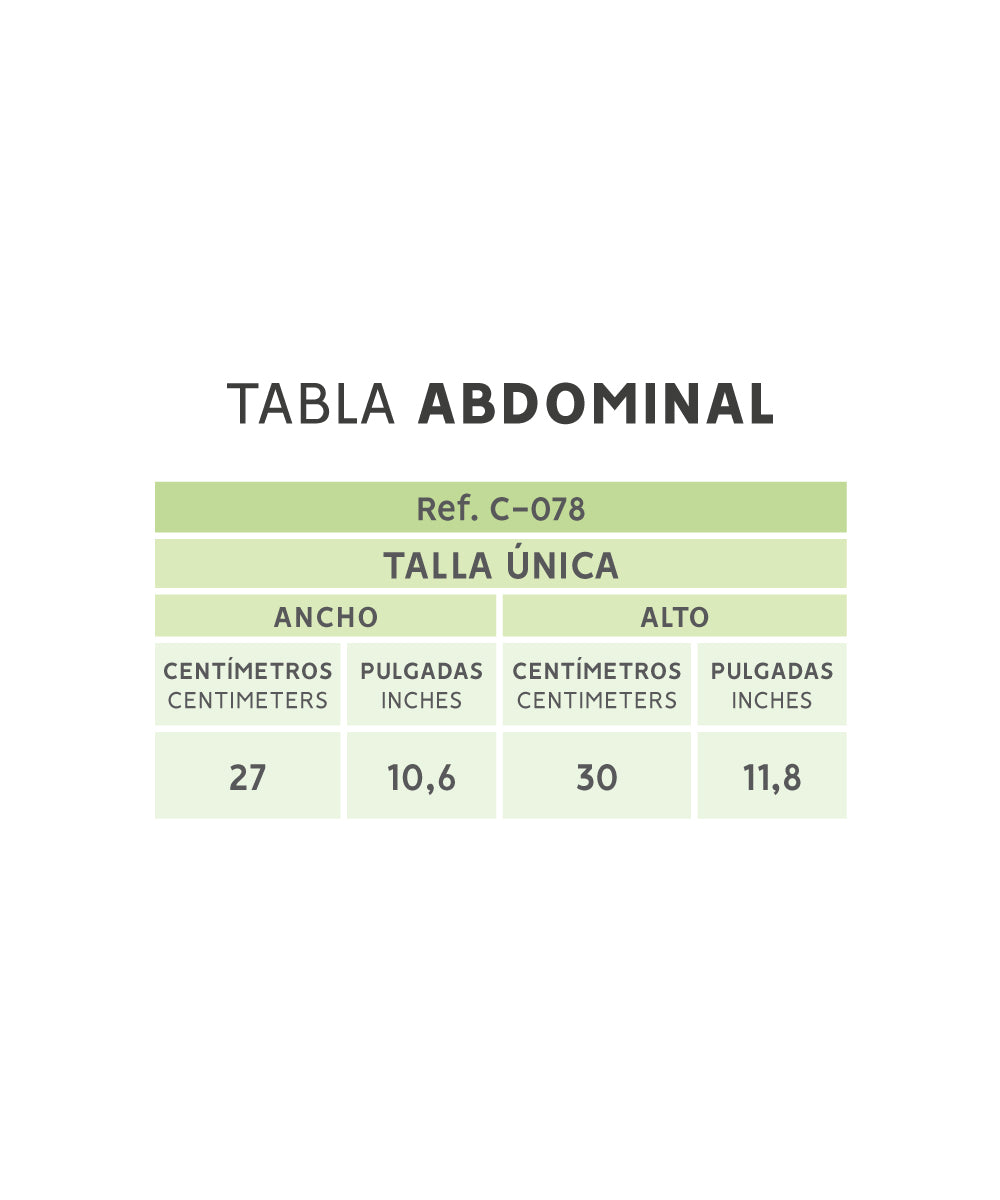 Tabla abdominal postoperatoria: Abdominal shaping & support ( Ref. C-078 )